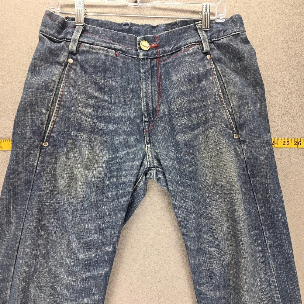 Vintage Levis Engineered Jeans Mens Blue Twisted Medium Wash Zip Fly Fits 32x28